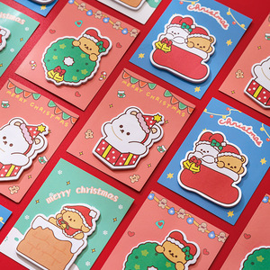Christmas Cartoon Special Shaped <b>Sticky</b> Notes Self Adhesive High Aesthetic Portable Memo Message <b>Notepads</b> - Product Image 1