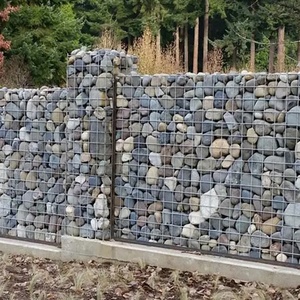 Mur de gabion 50x50 Mesh 4mm Wire Dia Low Price Diy Garden Fence Gabion Wall 200x200x40 à vendre - Product Image 3