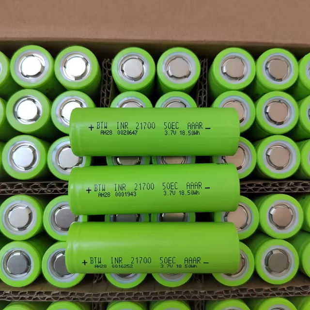 BTW 50EC 21700 3.7V 5000mAh Li Ion Batteries INR21700 50EC 3.7V 18.5Wh Rechargeable Lithium Battery for Electric Scooter