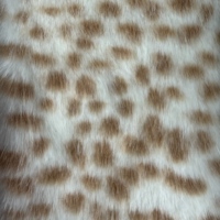 Tissu en fausse fourrure imprimé à pois de cerf, imitation peluche douce à poils longs et courts, pour costumes, jouets, artisanat et mode - Vente en gros
