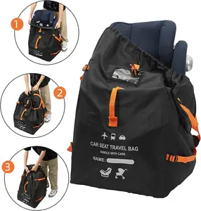 Bsci mochila multifuncional para assento de carro, bolsa dobrável para carrinho de bebê, bolsa de viagem, dobrável, universal para viagem