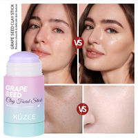 Mascarilla Facial en Barra de Carbón de Bambú y Semilla de Uva para Eliminar el Acné, Controlar la Grasa, Iluminar, Limpiar en Profundidad, Purificar los Poros y Crema para Piel Seca