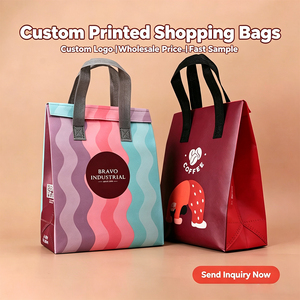 Bolsas <span class=keywords><strong>de</strong></span> Compras <span class=keywords><strong>de</strong></span> Plástico No Tejido con Logotipo Personalizado al por Mayor, Bolsas Térmicas Reutilizables Ecológicas <span class=keywords><strong>para</strong></span> Llevar Comida - Product Image 1
