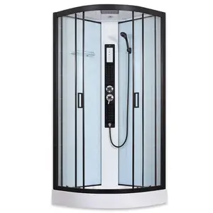 Cabine de bain de douche Portable, vente en gros, bon marché, verre trempé, Sauna, combinaison de vapeur, salle de douche