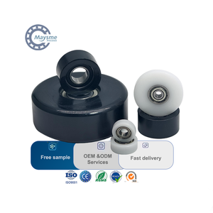 Phẳng Nhựa Nylon lăn bánh xe ròng rọc với mang 15mm khoan cho cửa trượt cửa sổ Tủ Ngăn Kéo ròng rọc làm biếng ròng rọc - Product Image 1