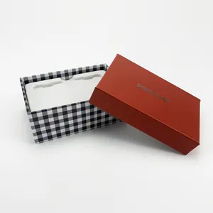 Neat edges Rigid Cardboard packing box with custom shape Plastic Insert