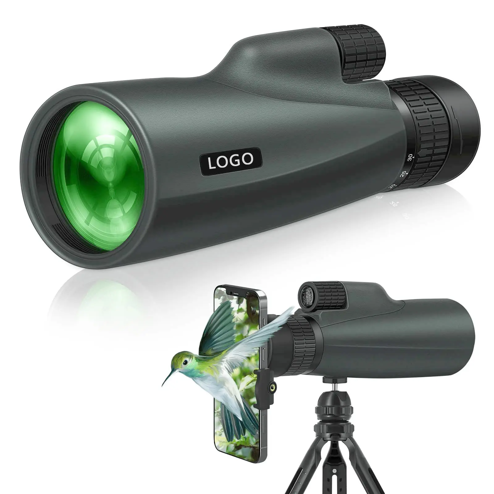 Manufacturers Wholesale 10-30x50 continuous zoom monocular low-light night vision high-definition high-power telescope can take