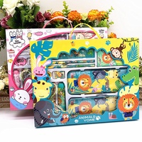 Ensemble de papeterie pour enfants avec pochoir à dessin et porte-stylo