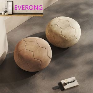 Dali Tabouret à pédale en cuir givré pour chaussures de football, pour chambre, dressing, salon, nouveau produit design - Product Image 4