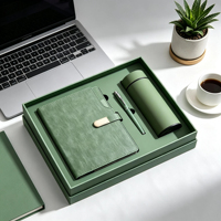 Articles cadeaux promotionnels de luxe en gros : ensemble cadeau d'affaires personnalisable avec carnet, stylo et bouteille isotherme