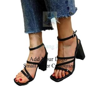 Sandales à talon bloc ouvert pour femmes avec boucle et bride arrière - Product Image 5