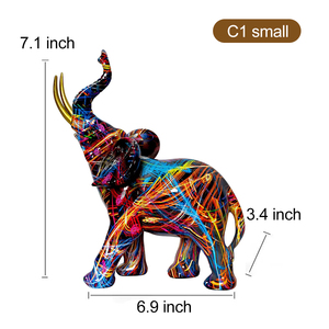 Éléphants de Noël en résine personnalisés, animaux, ornement, artisanat artisanal, décoration et table pour le salon, collection d'art, souvenirs, cadeaux - Product Image 1