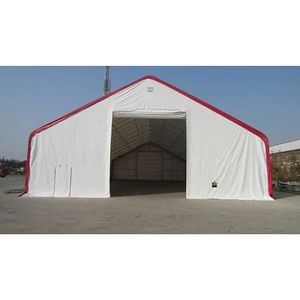 Tente de stockage extérieure robuste en PVC avec toit en tissu et structure treillis galvanisée à chaud – Bâtiment préfabriqué pour entrepôt - Product Image 3