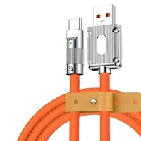 Cable de Datos USB Tipo C de Carga Súper Rápida de 120 W, Cable de Silicona Líquida Suave para Carga Rápida de Teléfonos Móviles, para Xiaomi, para Samsung