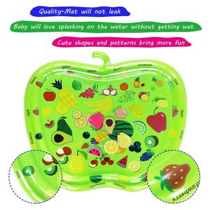 Tapis aquatique gonflable pour bébé en forme de pomme, design fruité, tapis de jeu sensoriel pour nourrissons, jouet de développement précoce - Product Image 6