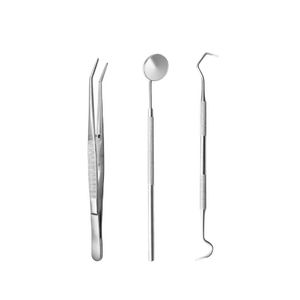Set di strumenti dentali Premium strumenti per l'igiene raschietto per tartaro e falce Scaler per uso diagnostico di base del dentista - Product Image 3