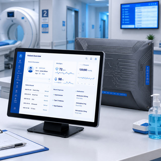 New 8-23.8 Inch Hospital Ward Health Info Board Touch Screen Medical Android All-in-one PC with USB Interface