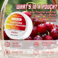 Pochettes énergétiques naturelles OEM à la caféine, zéro calorie, supplément oral nootropique avec L-Tyrosine et L-Théanine