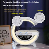 Lampu Meja Nakas RGB Wireless Charger dengan Kontrol APP untuk Speaker Musik Pintar untuk Kamar Tidur