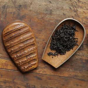 Cuillère à thé en racine de bambou ovale, faite à la main, laquée argentée, accessoire de cérémonie du thé, partie de l'ensemble de thé Kung Fu, Cz 902, origine Anji - Product Image 4