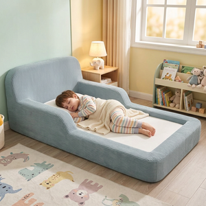 <span class=keywords><strong>Lit</strong></span> de couchage pour tout-petits en mousse souple, emballé sous vide, avec housse en velours côtelé lavable et imperméable, adapté aux enfants de 3 ans et plus, vente en gros d'usine - Product Image 1