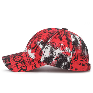 Graffiti-Blumen-Stoff Personalisierte Baseballkappe Street-Trend Bemalter Sonnenhut - Product Image 3
