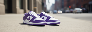 รองเท้าลำลอง Dunk Low Championship สีม่วง รุ่น Unisex แบบผูกเชือก หุ้มส้น บุหนังแท้ ด้านในผ้าใบ พื้นยาง - Product Image 2