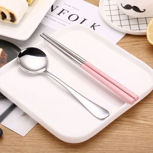 Stainless Steel Customizable Portable Tableware <b>Box</b> Outdoor 2-3 Pcs Convenient Spoon Fork Chopsticks Cutlery Dinnerware Set - Product Image 6