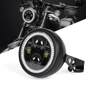 Support <span class=keywords><strong>de</strong></span> phare universel pour moto, 5,75 pouces, noir et blanc, support <span class=keywords><strong>de</strong></span> phare, support inférieur, seau pour moto - Product Image 1
