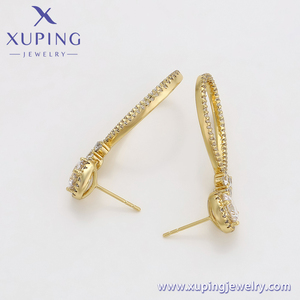 Para Xuping <span class=keywords><strong>Jewelry</strong></span> X000984508 <span class=keywords><strong>Trendy</strong></span> 14K Chapado en oro Artificial Diamond <span class=keywords><strong>Wedding</strong></span> Pendientes de gota ovalados para mujer - Product Image 6