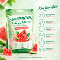 Gummies Protéinés Saveur Pastèque – Compléments Protéinés pour l'Éclat de la Peau et la Protection Antioxydante – Marque Privée OEM – Certifié Halal