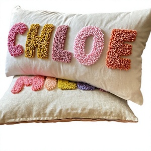 Nordic Style Boho Ethnic Pillow Cover Technique Embroidered Tufted With Tassel Vintage Eco-Friendly Custom OEM Wholesale - Product Image 1