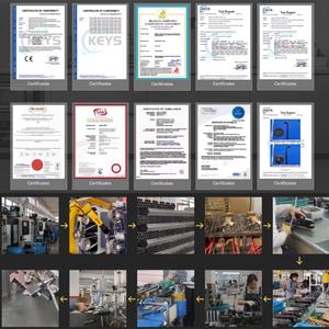 Système de douche encastré thermostatique moderne en acier inoxydable et laiton 30x30cm avec jet de pluie et jet direct, mitigeur de douche - Product Image 4