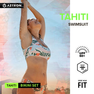 بدلة سباحة نسائية من قطعتين من AZTRON <span class=keywords><strong>TAHITI</strong></span>، مطبوعة صيفية صديقة للبيئة، سريعة الجفاف ومصنوعة من البوليستر - Product Image 3