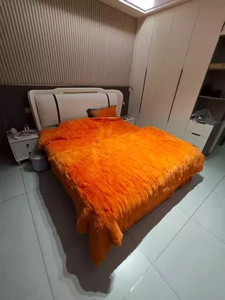 도매 토끼 모피 담요 세련된 디자이너 장식 부드러운 유기농 던지기 담요 가정 장식 - Product Image 6