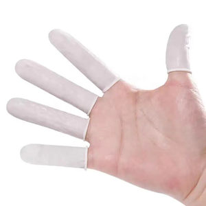 Culle da dito personalizzate spesse senza polvere 100% puro lattice naturale ESD Cleanoom guanti di sicurezza Anti-statica punta delle dita in gomma - Product Image 3