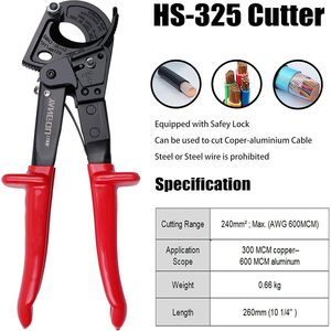 Yangoutool DIY Ergonomic <b>Ratchet</b> <b>Cable</b> <b>Cutter</b> 32mm Steel Copper Wire Cutting Tool for Electrical Use - Product Image 4