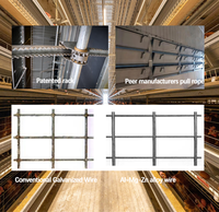 Équipement pour volaille Cage automatique pour poules pondeuses à 4 niveaux Cage pour volailles ramassant des œufs de poule Cage pour poules pondeuses pour nouvelle ferme