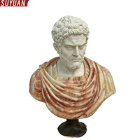 Buste de figurine masculine occidentale en pierre naturelle sculptée à la main, taille personnalisée, directement de l'usine, pour décoration intérieure