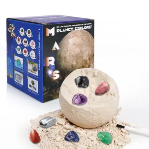  Gemstone Dig Kit, 6-IN-1 Planets Excavating Set, Dig up 30 Real  Rocks, Minerals & Crystals, Solar System Exploration Set, STEM Project Toy  Gift for Boys & Girl, Stone Mining Science Kit