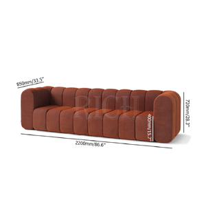 Divano Moderno Contemporaneo Italiano Minimalista in <span class=keywords><strong>Velluto</strong></span> a 3 Posti per Soggiorno, Casa, Hotel, Ufficio - Product Image 6