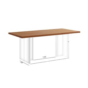 Nordic Cherry <b>Wood</b> Acrylic Floating Dining Table Rectangle Solid <b>Wood</b> Slab Stable Framework Living Room - Product Image 5