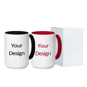Taza de Cerámica Sublimada con Asa y Borde Coloridos Personalizados, Taza de Café de Cerámica de 11 oz, Regalo Promocional, Precio al por Mayor - Product Image 2