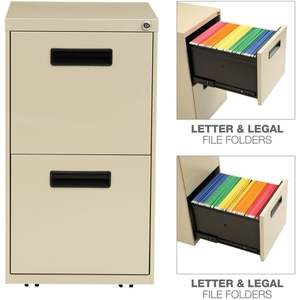 Archivador metálico con pedestal y dos cajones Alera PAFFPY, 14 7/8 ancho x 19-1/8 profundo x 27-3/4 alto, color putty - Product Image 5