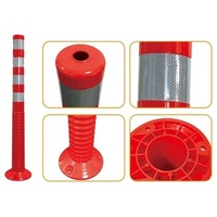 Poteau de barrière de parking réfléchissant Flexible PE/TPU Poteau d'avertissement de délinéateur de barrière de collision amovible