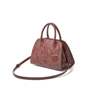 Bolso Bandolera de Cuero Genuino Estilo Vintage Otoño/Invierno, Bolso Tote de Gran Capacidad, Bolso de Mano de Piel Vacuna Escarchada, a la Moda para Damas - Product Image 4