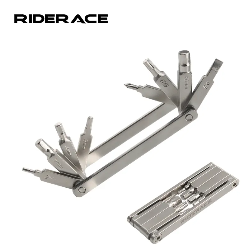 RIDERACE 8In1 자전거 수리 도구 키트 다기능 도로 자전거 육각 스포크 렌치 키트 내구성 사이클링 드라이버 액세서리