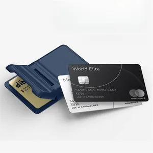 Кожаный магнитный держатель для визитных карточек