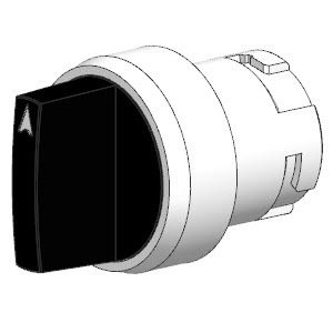 Interrupteur rotatif à bouton-poussoir 3SB6060-2AM10-0YA0, montage sur panneau, tête noire, boîtier métallique - Product Image 2