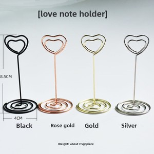 Porte-numéro de table de 3,35 pouces, porte-carte de placement, porte-photo, porte-menu, clips pour photos et noms, support pour cartes mémo pour réceptions de mariage et anniversaires - Product Image 3